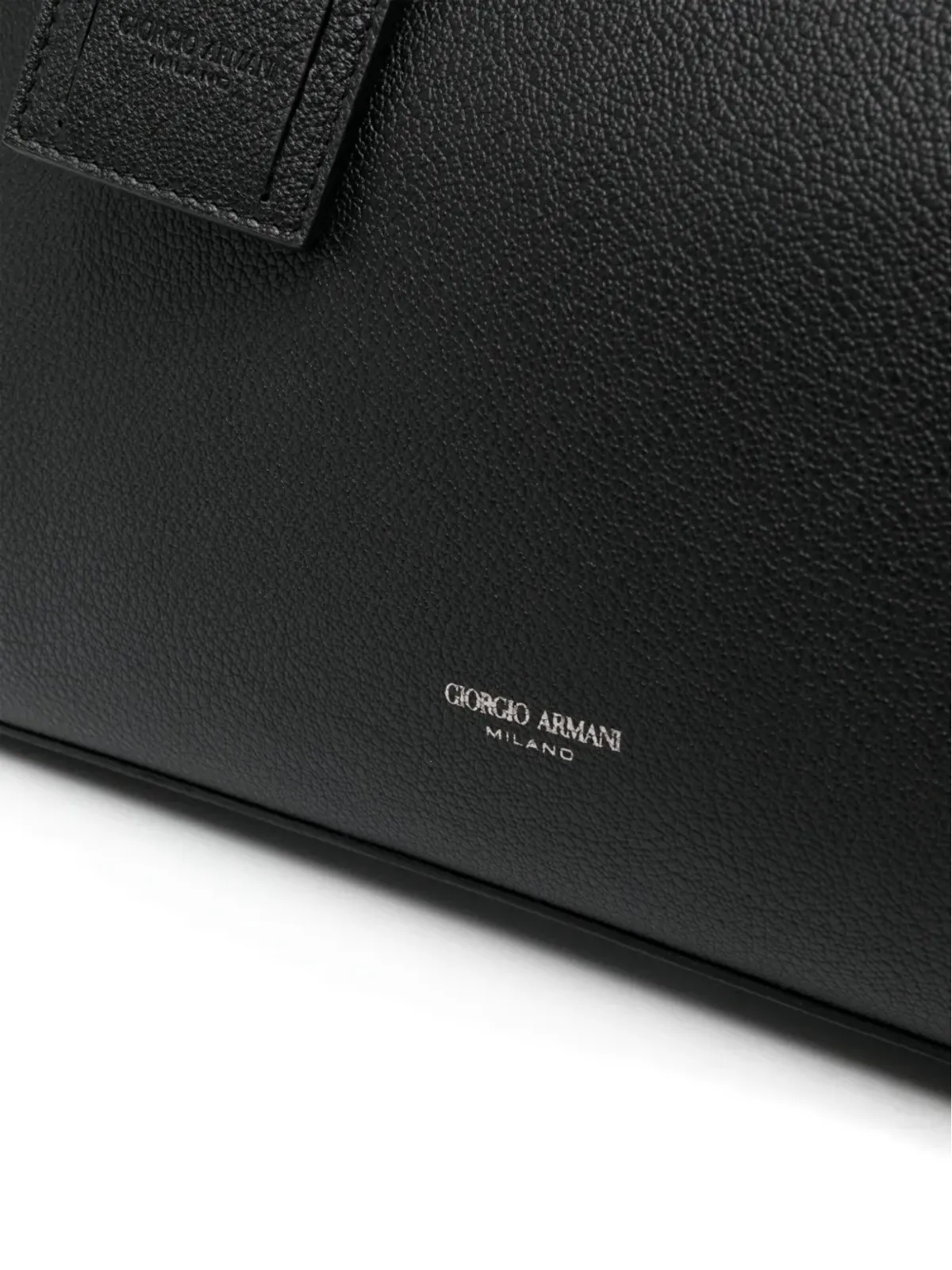 Giorgio Armani ロゴスタンプレザー ラップトップバッグ - 画像3