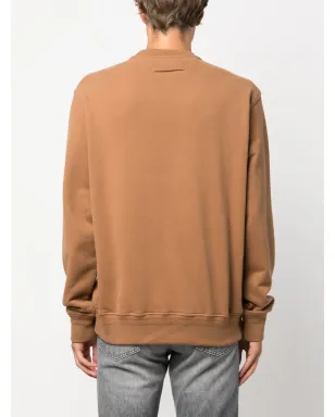 Zegna ロゴエンボス加工コットン スウェットシャツ ブラウン - サムネイル4