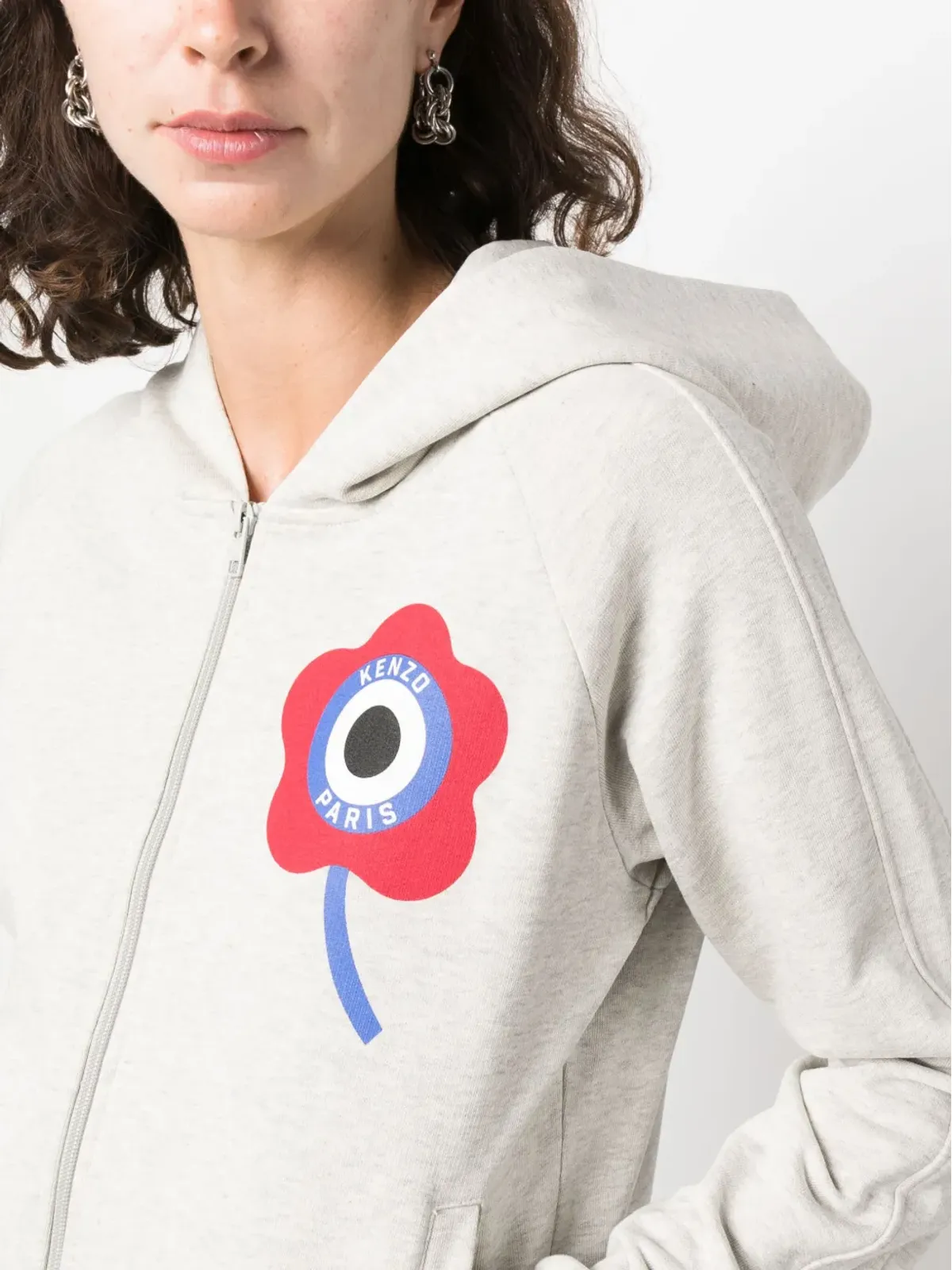 Kenzo ロゴプリント ジップアップパーカー - 画像5