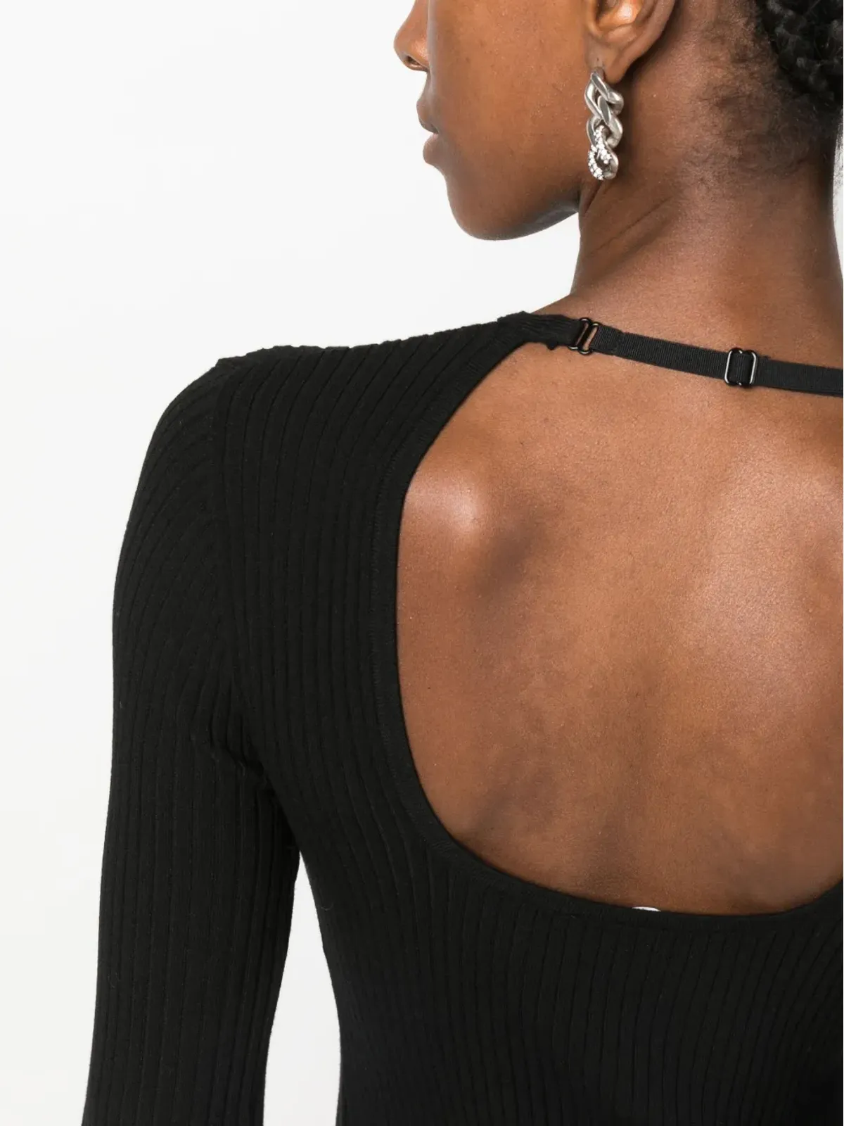 Courrèges オープンバック細リブトップ - 画像5