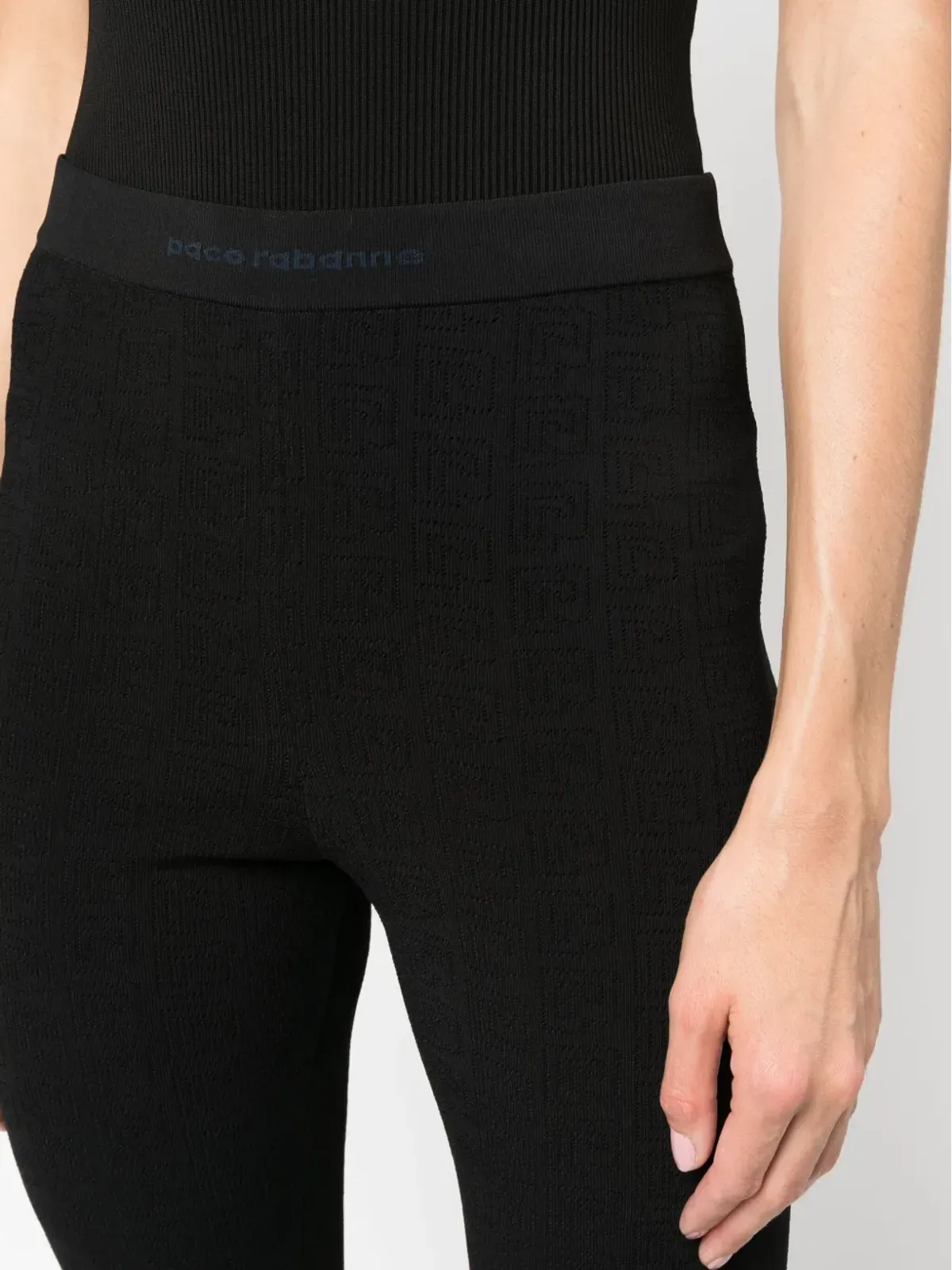 Rabanne ロゴ入りウエストバンド レギンス - 画像5
