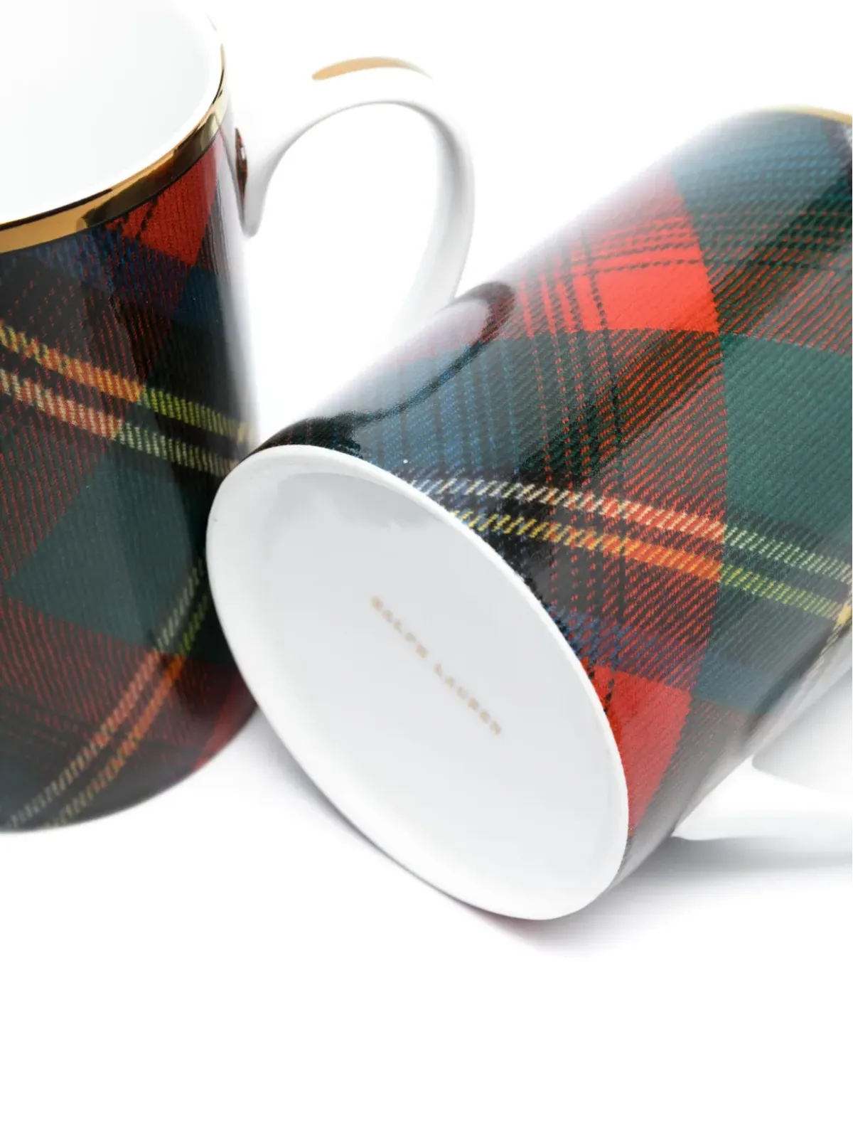 Ralph Lauren Home アレキサンダー・プレイド柄マグカップ（4個セット） - ブルー - 画像3