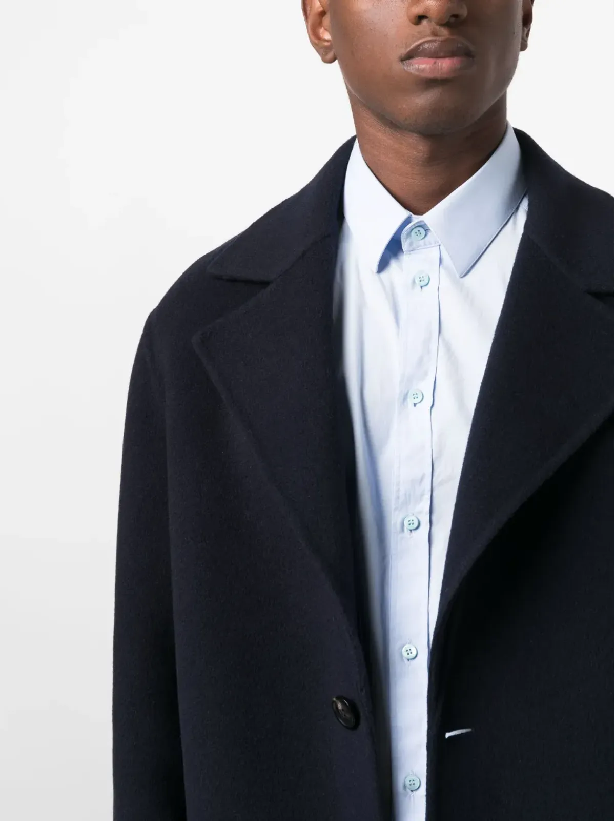 Lardini シングルブレスト ウールブレンド コート - 画像5