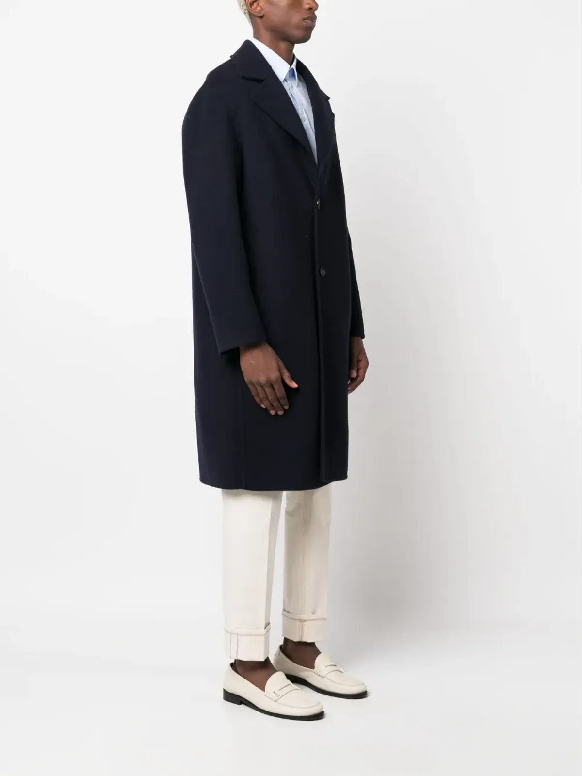 Lardini シングルブレスト ウールブレンド コート - 画像3