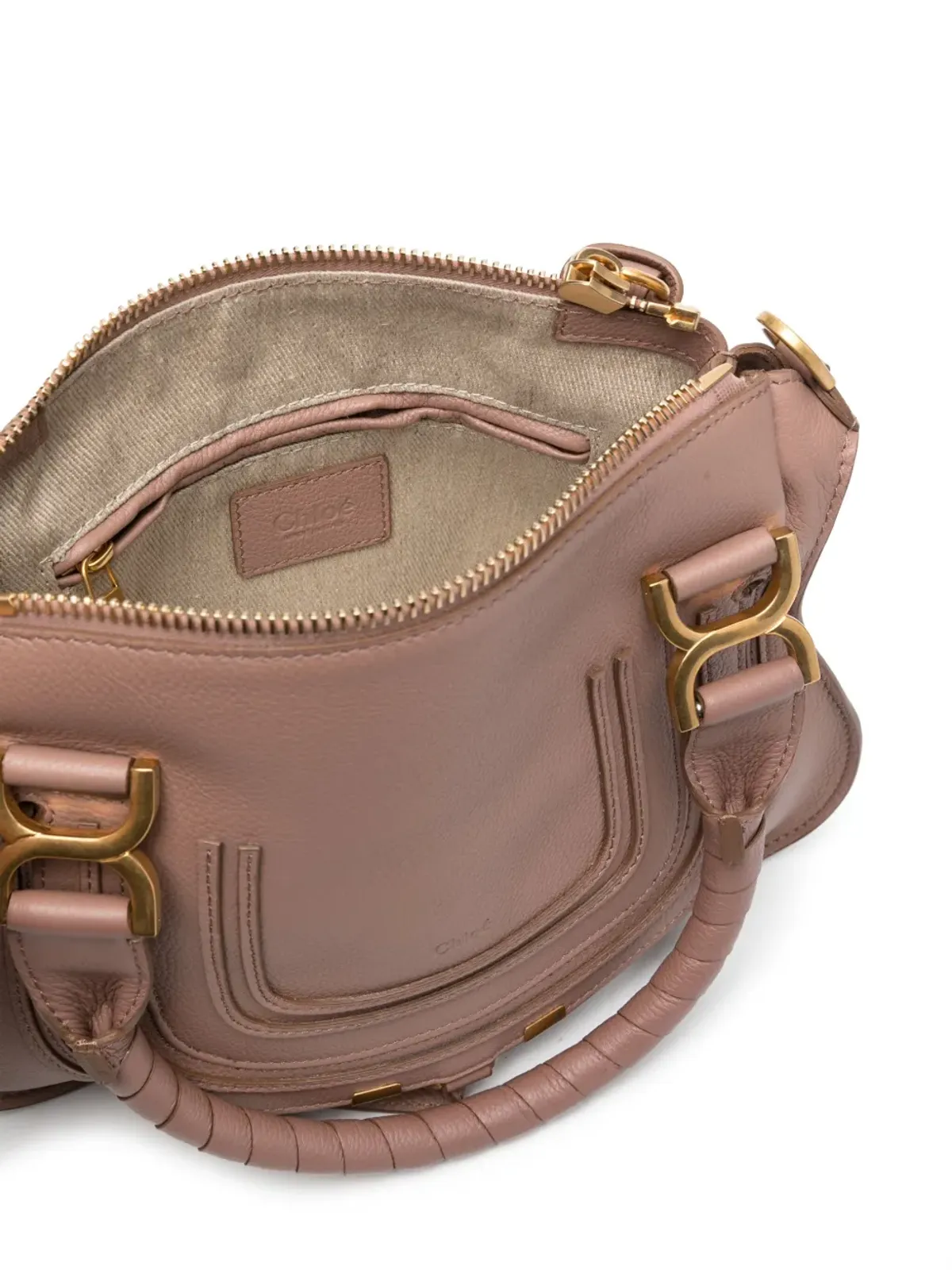 Chloé マルシー ロゴエンボス トートバッグ - 画像5