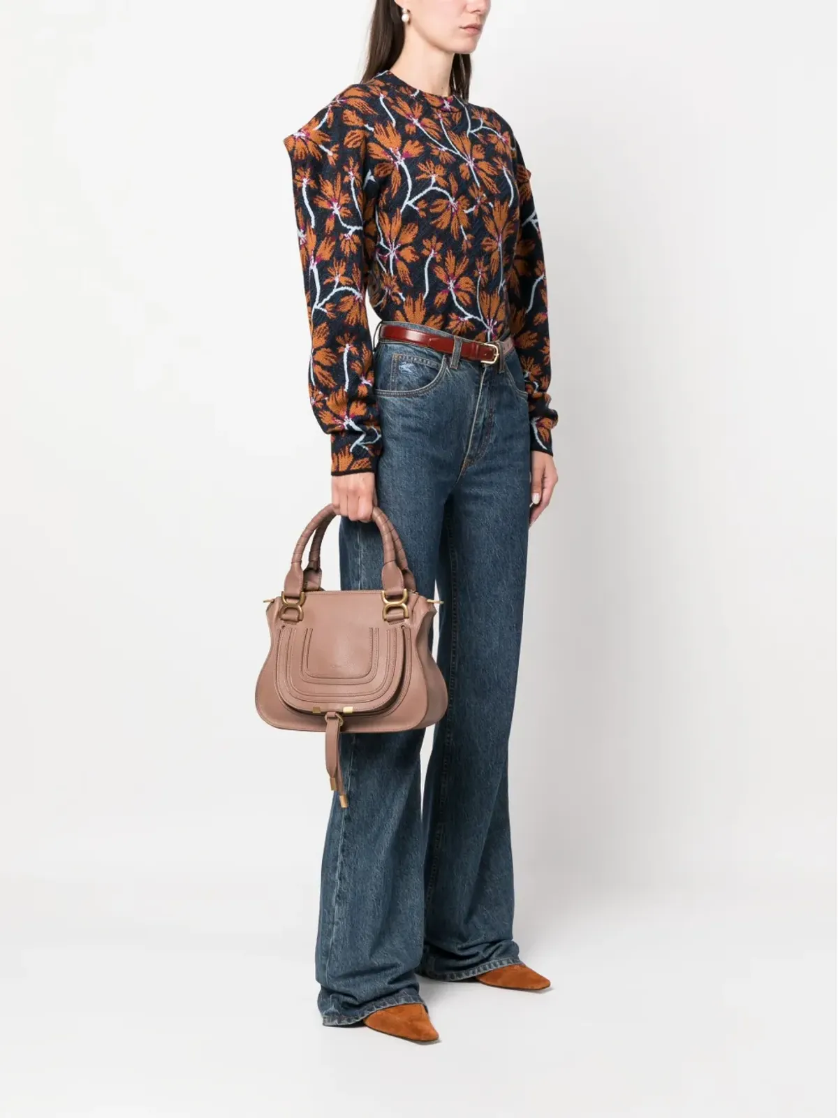 Chloé マルシー ロゴエンボス トートバッグ - 画像2