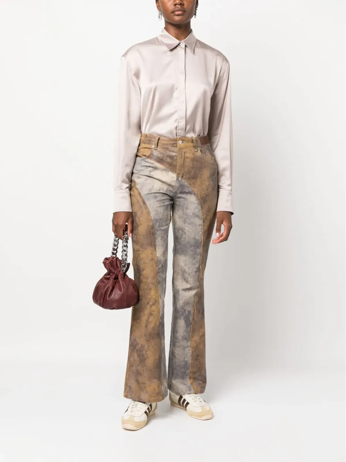Golden Goose Batilda ボーイフレンド風 サテン仕上げ シャツ - ピンク - 画像2