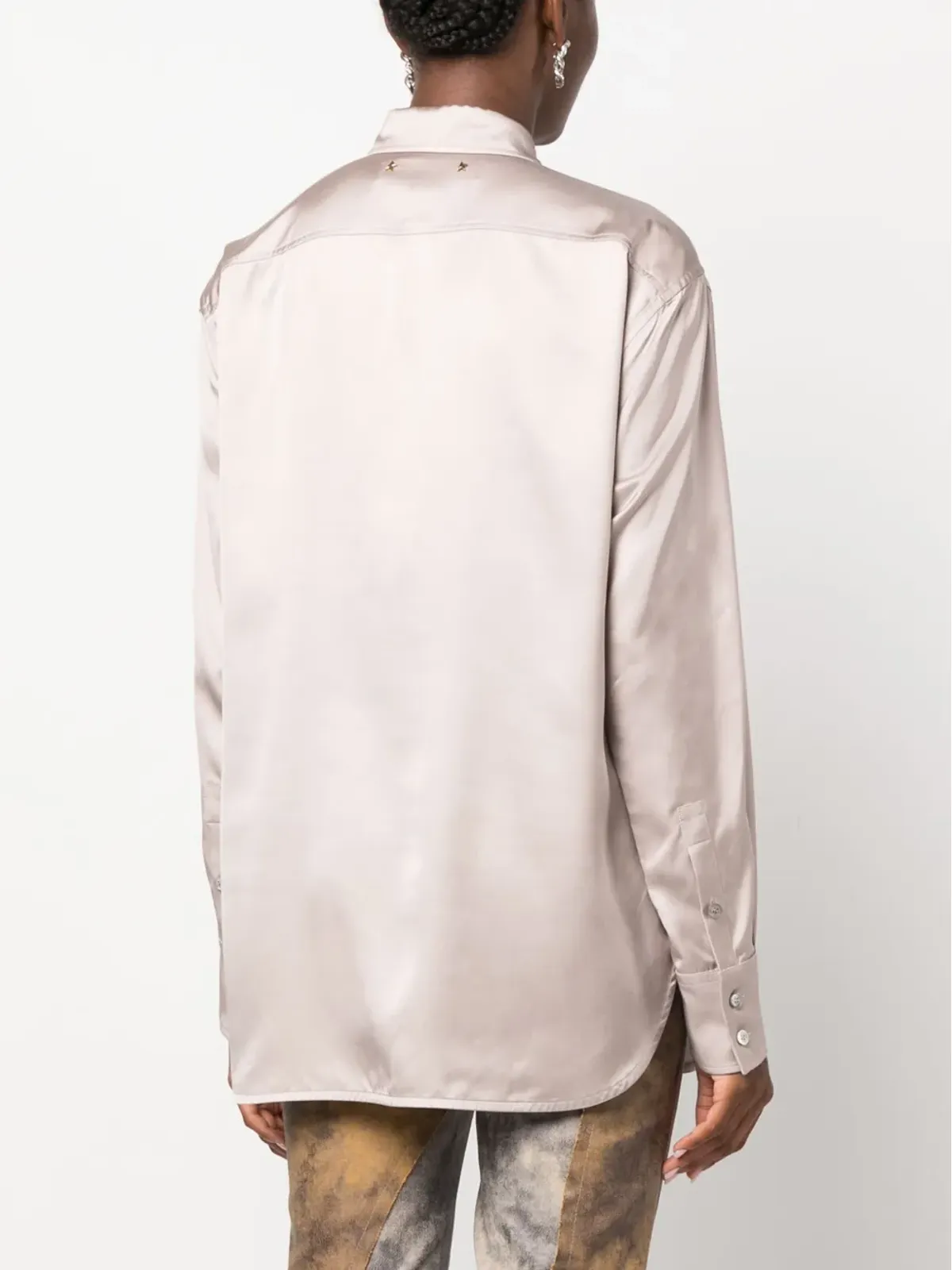 Golden Goose Batilda ボーイフレンド風 サテン仕上げ シャツ - ピンク - 画像4