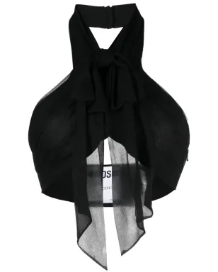 Moschino バックレス シルク クロップトップ - サムネイル1