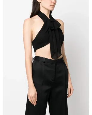 Moschino バックレス シルク クロップトップ - サムネイル3