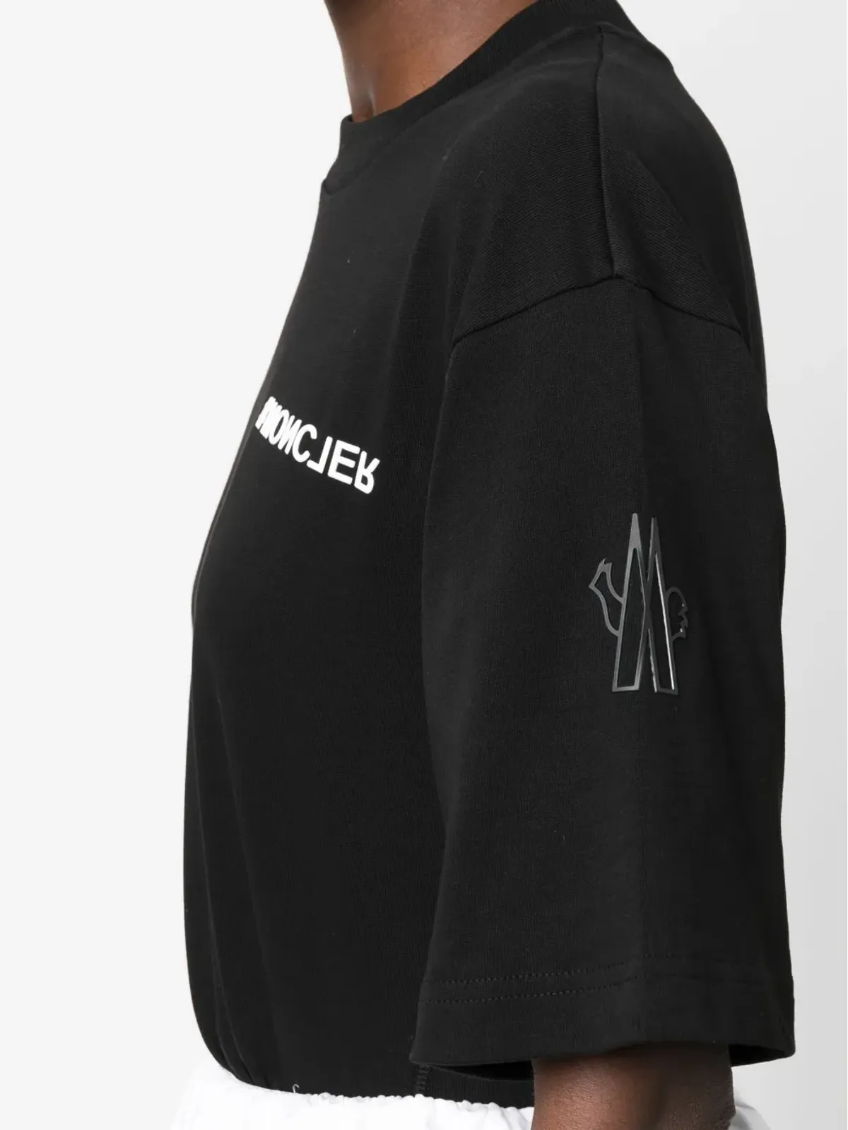 Moncler Grenoble マウンテン ロゴプリント コットン Tシャツ - Black - 画像5