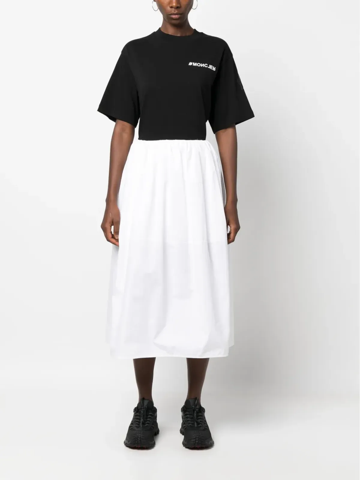 Moncler Grenoble マウンテン ロゴプリント コットン Tシャツ - Black - 画像2