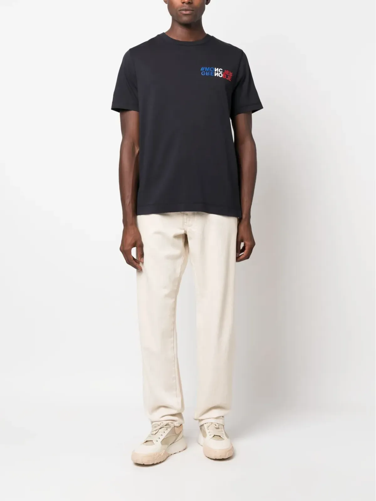 Moncler Grenoble マウンテン ロゴプリント コットン Tシャツ - 画像2