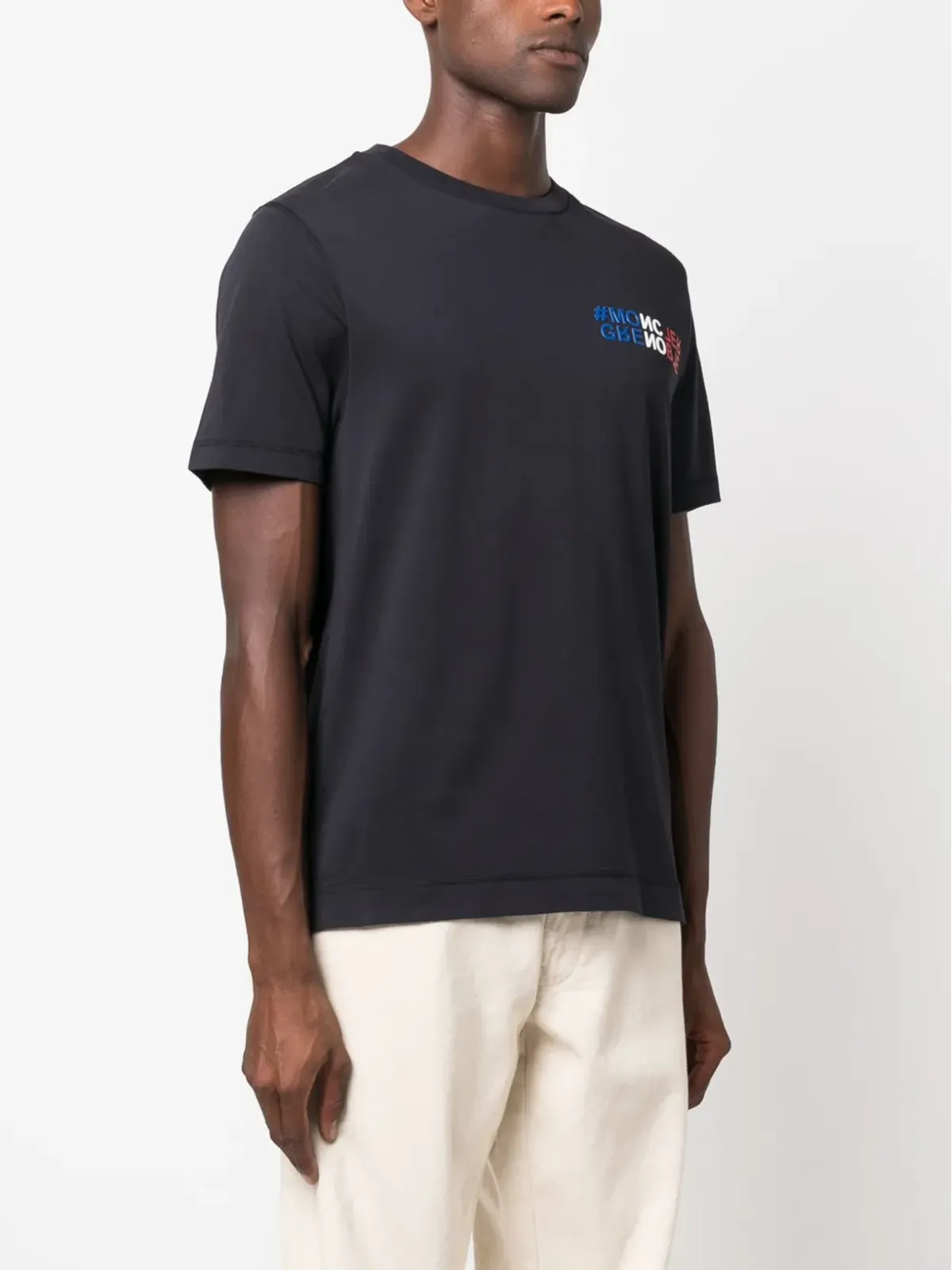 Moncler Grenoble マウンテン ロゴプリント コットン Tシャツ - 画像3