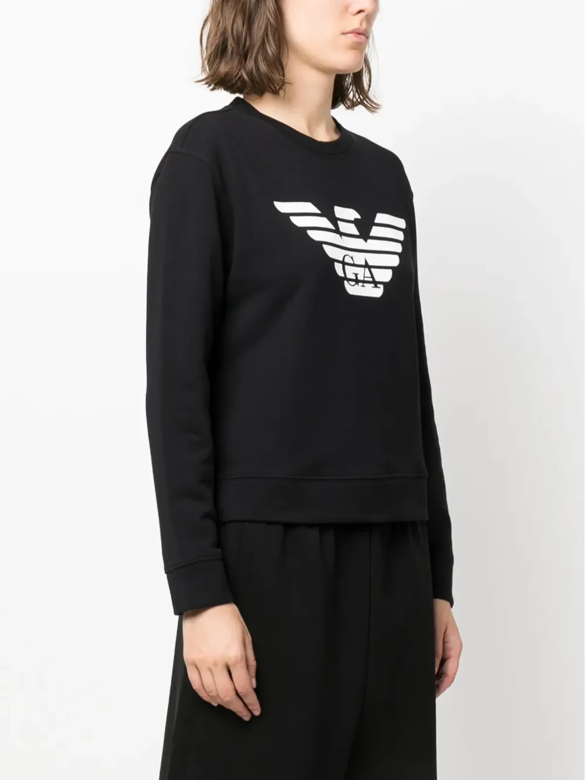 Emporio Armani ロゴプリント コットン スウェットシャツ - 画像3