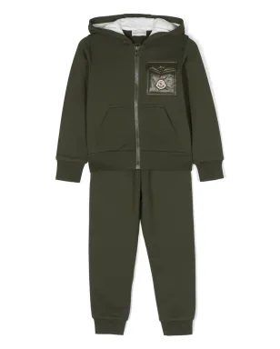 Moncler Enfant ロゴパッチ コットン トラックスーツセット - グリーン - サムネイル1