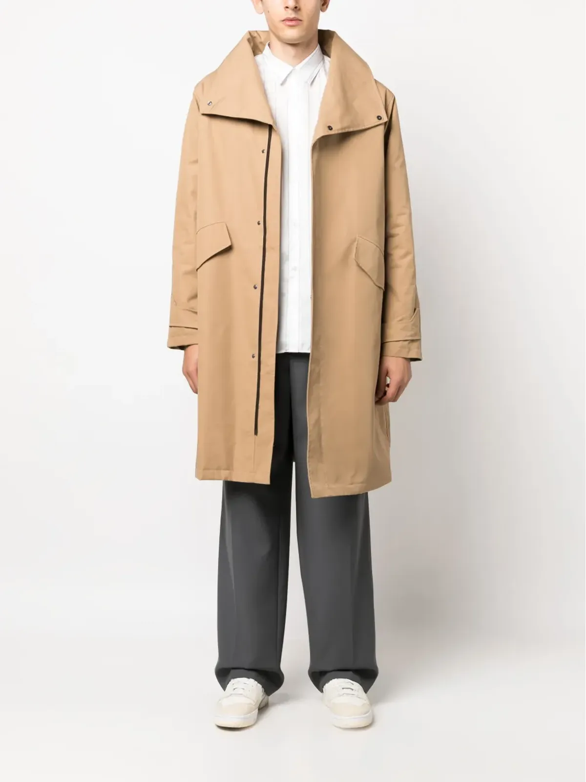 Costumein オーバーサイズカラーのトレンチコート - 画像2