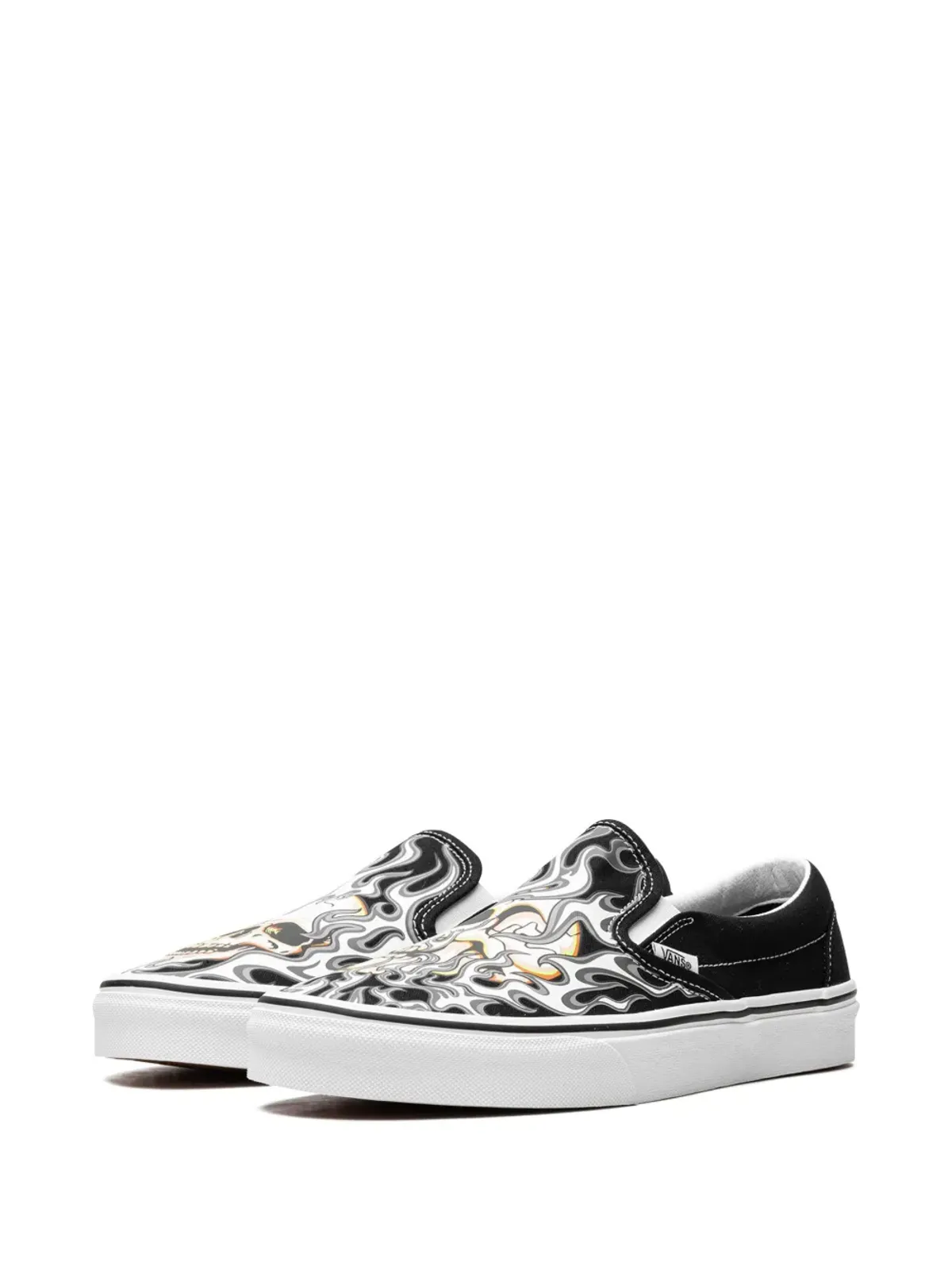 Vans クラシック・スリップオン Flame Skull スニーカー ブラック - 画像5