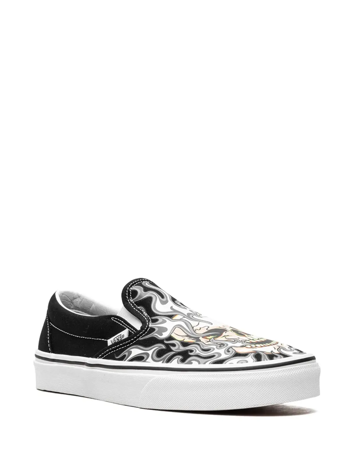 Vans クラシック・スリップオン Flame Skull スニーカー ブラック - 画像2