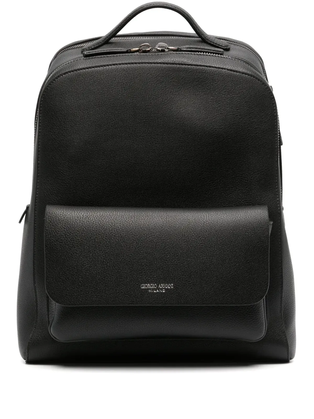 Giorgio Armani ロゴスタンプ レザー バックパック - 画像1