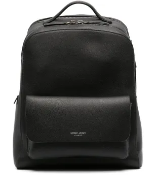 Giorgio Armani ロゴスタンプ レザー バックパック - サムネイル1