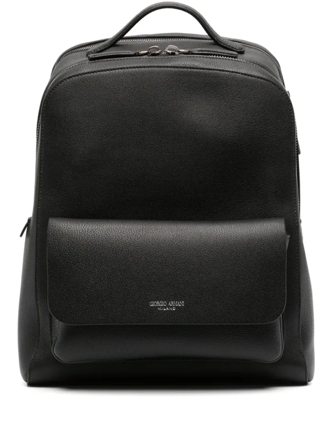 Giorgio Armani Giorgio Armani ロゴスタンプ レザー バックパックの商品画像