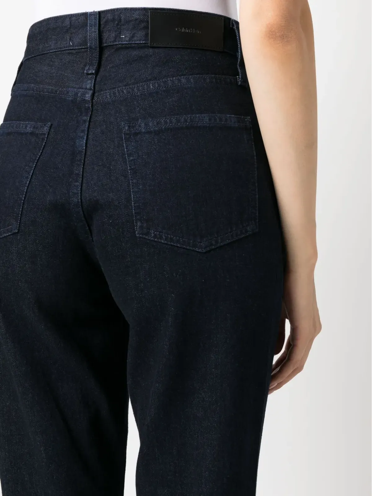 Calvin Klein ハイライズストレートジーンズ ブルー - 画像5