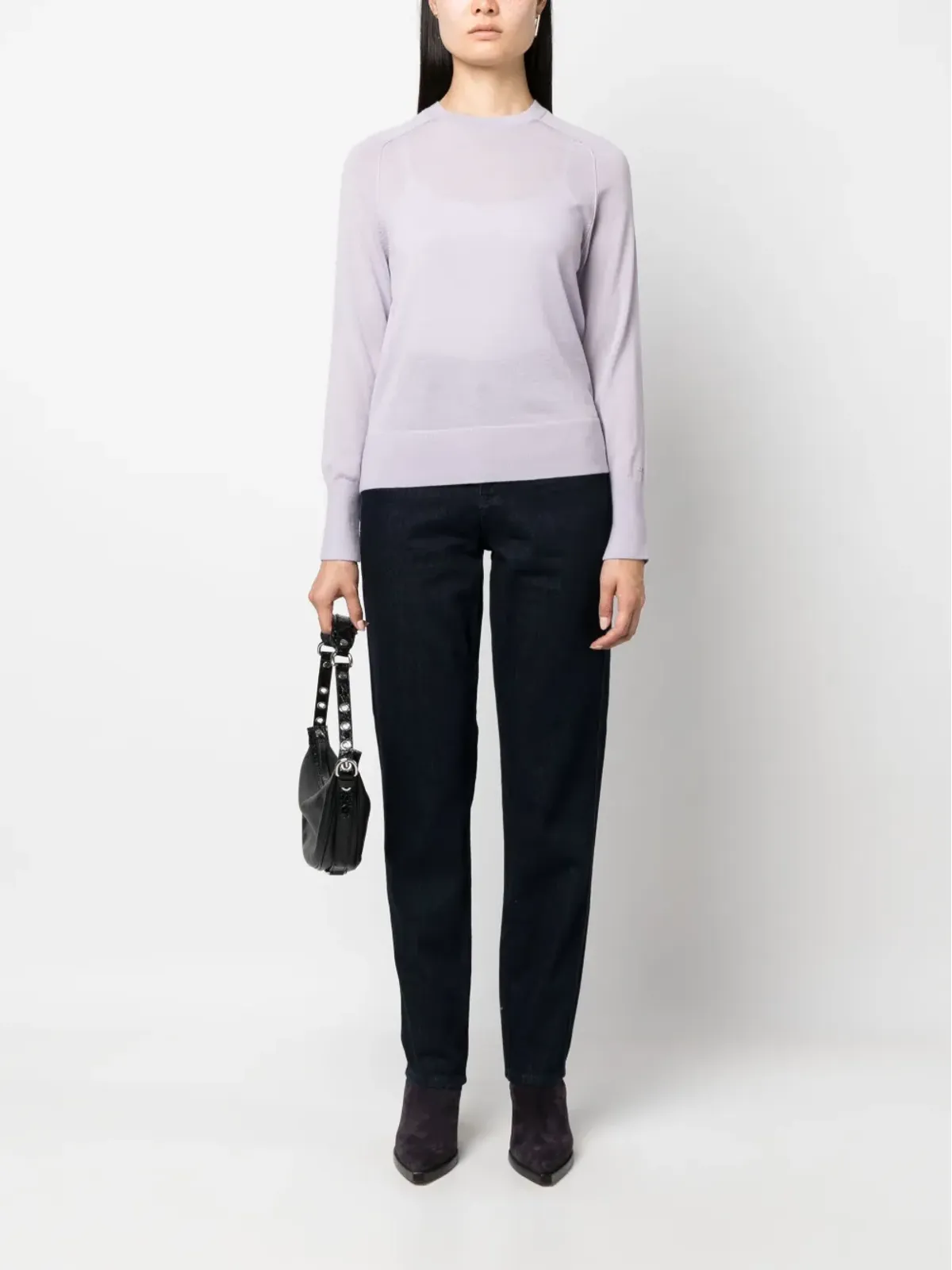 Calvin Klein ハイライズストレートジーンズ ブルー - 画像2