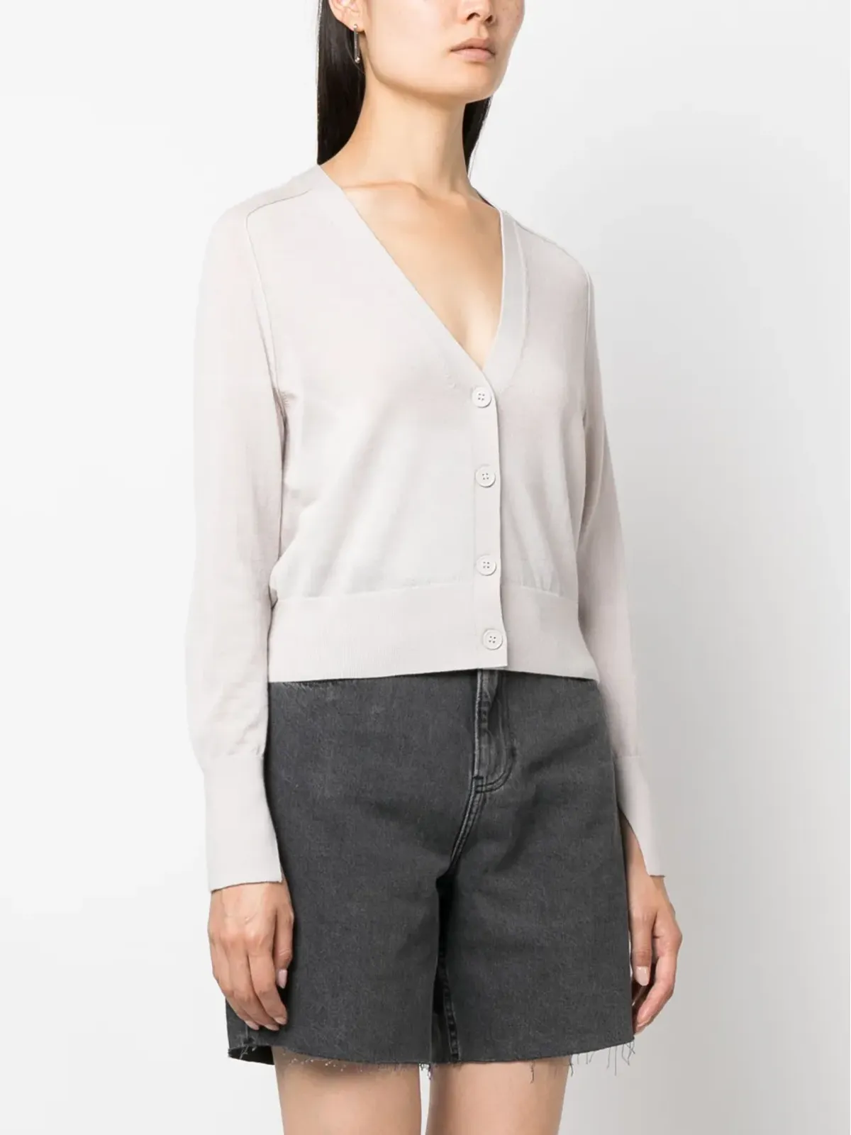 Calvin Klein Vネック ウールカーディガン - 画像3