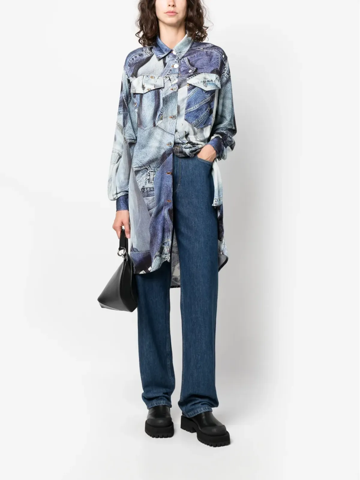 MOSCHINO JEANS グラフィックプリント長袖シャツ - 画像2