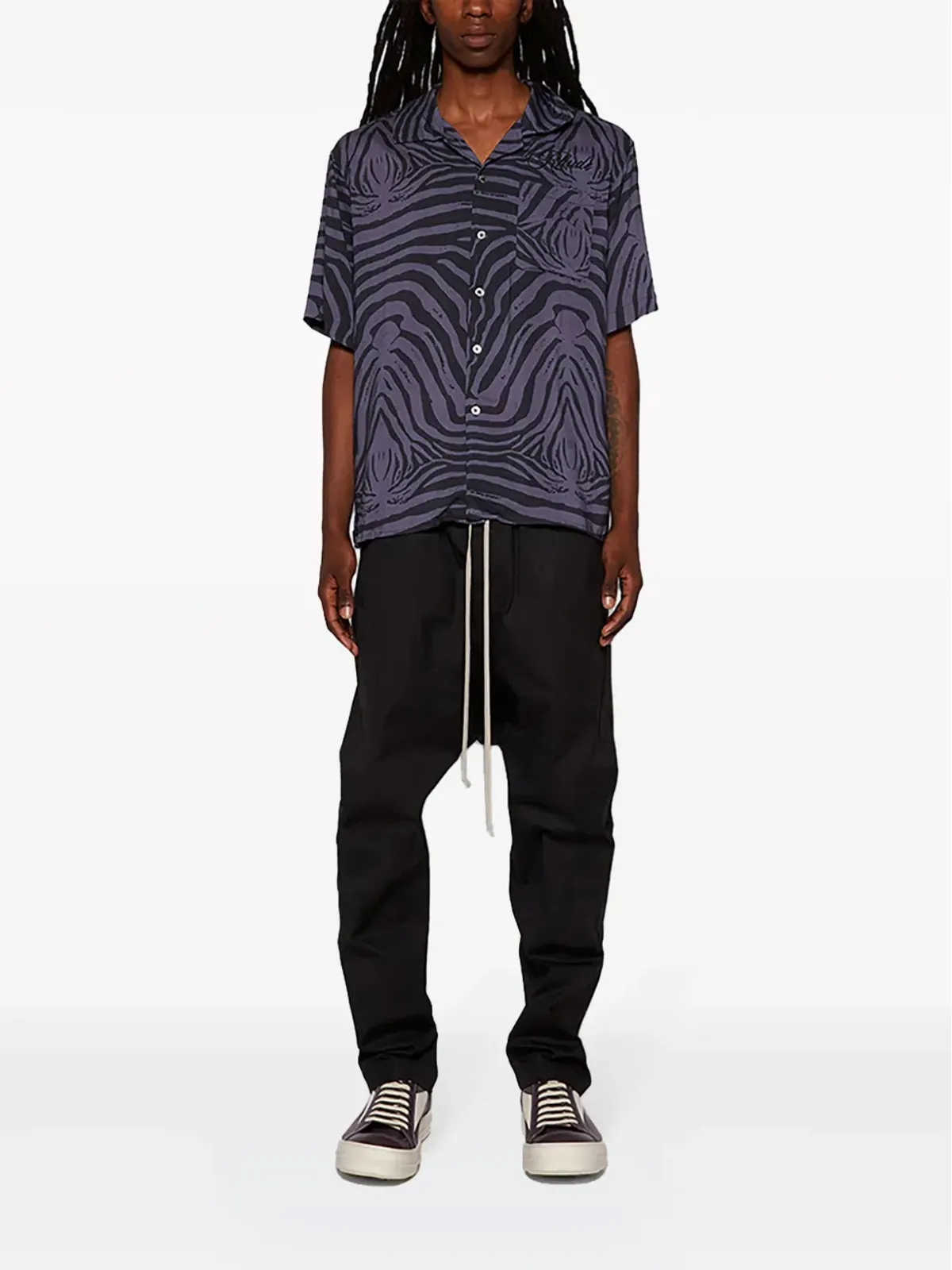 RHUDE ゼブラ柄 半袖シャツ - グレー - 画像2
