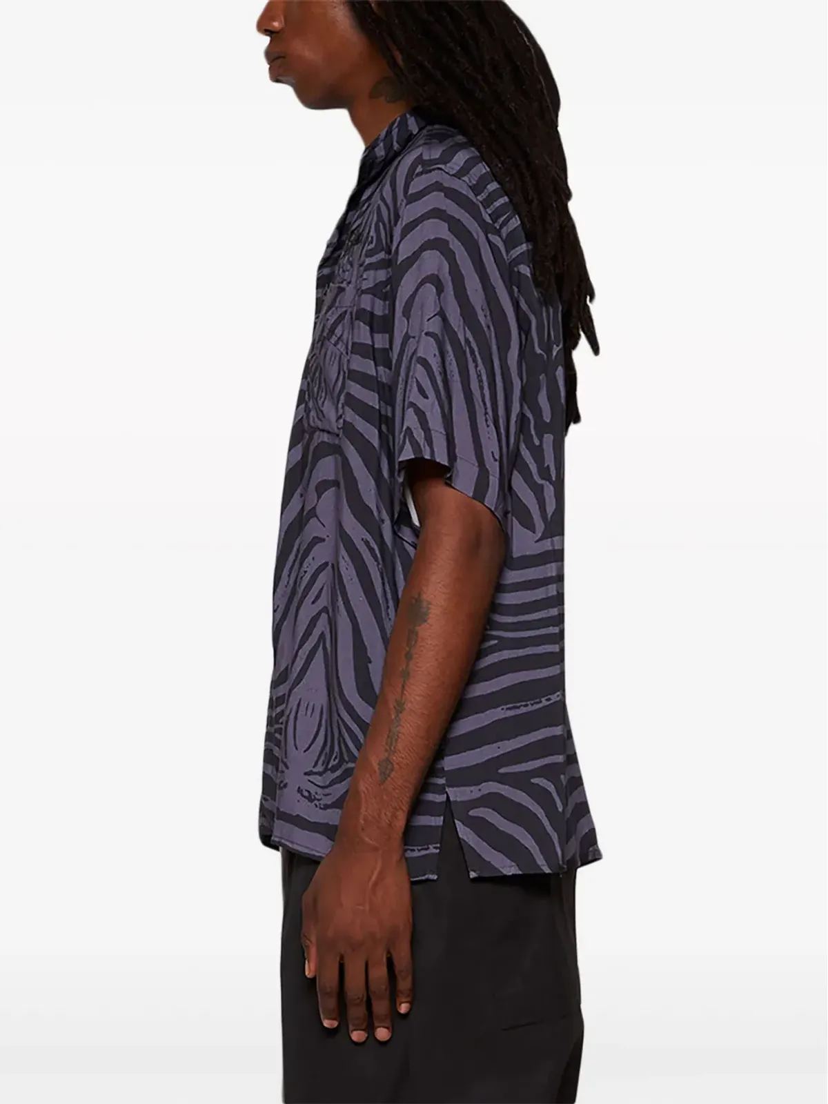 RHUDE ゼブラ柄 半袖シャツ - グレー - 画像3