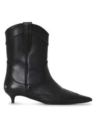 ANINE BING Rae logo-plaque boots - Black - サムネイル1