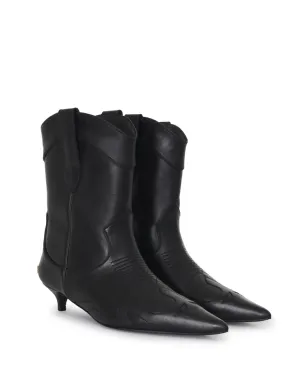 ANINE BING Rae logo-plaque boots - Black - サムネイル2