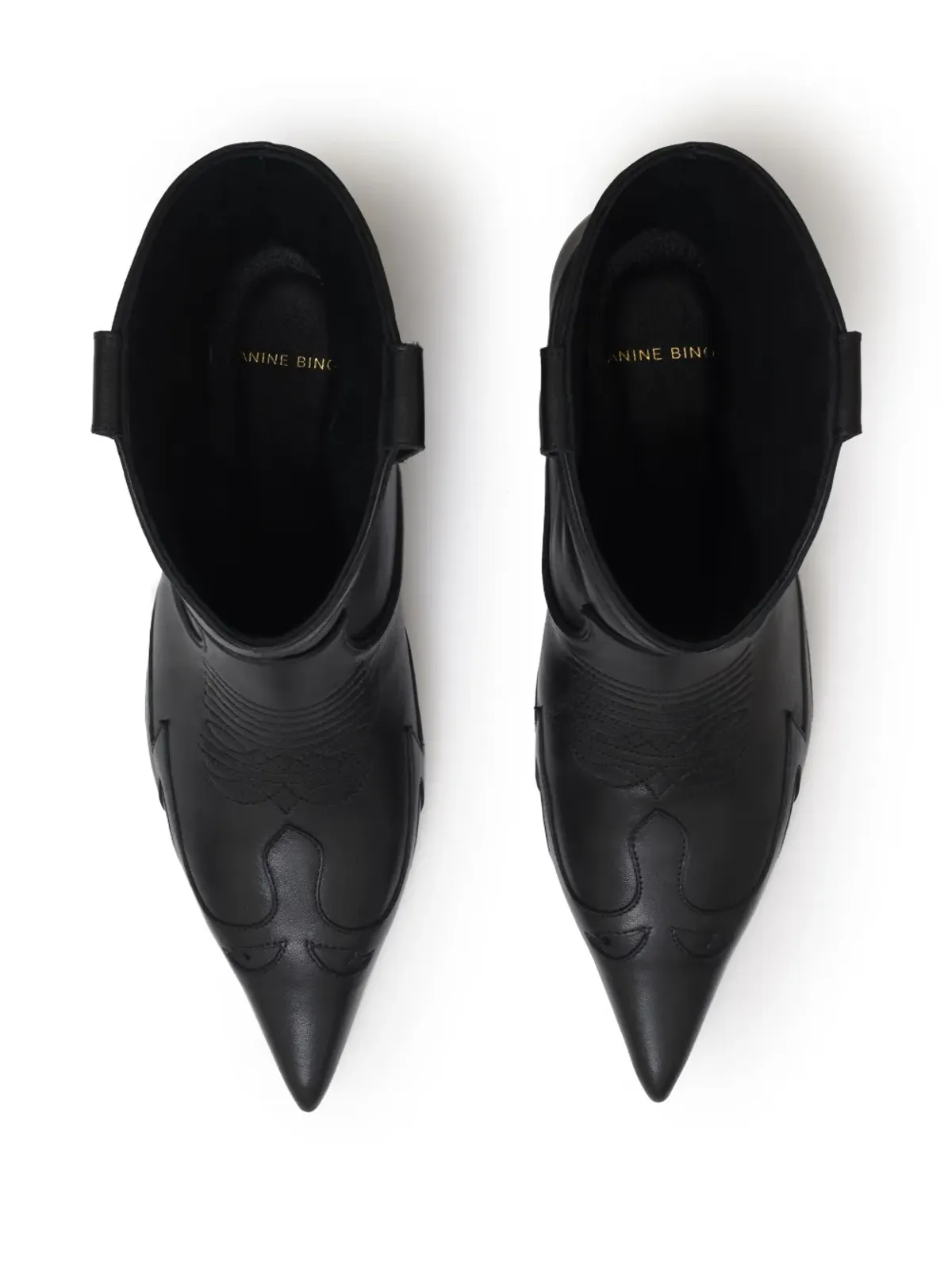 ANINE BING Rae logo-plaque boots - Black - 画像3