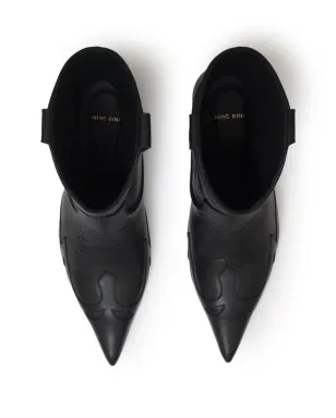ANINE BING Rae logo-plaque boots - Black - サムネイル3