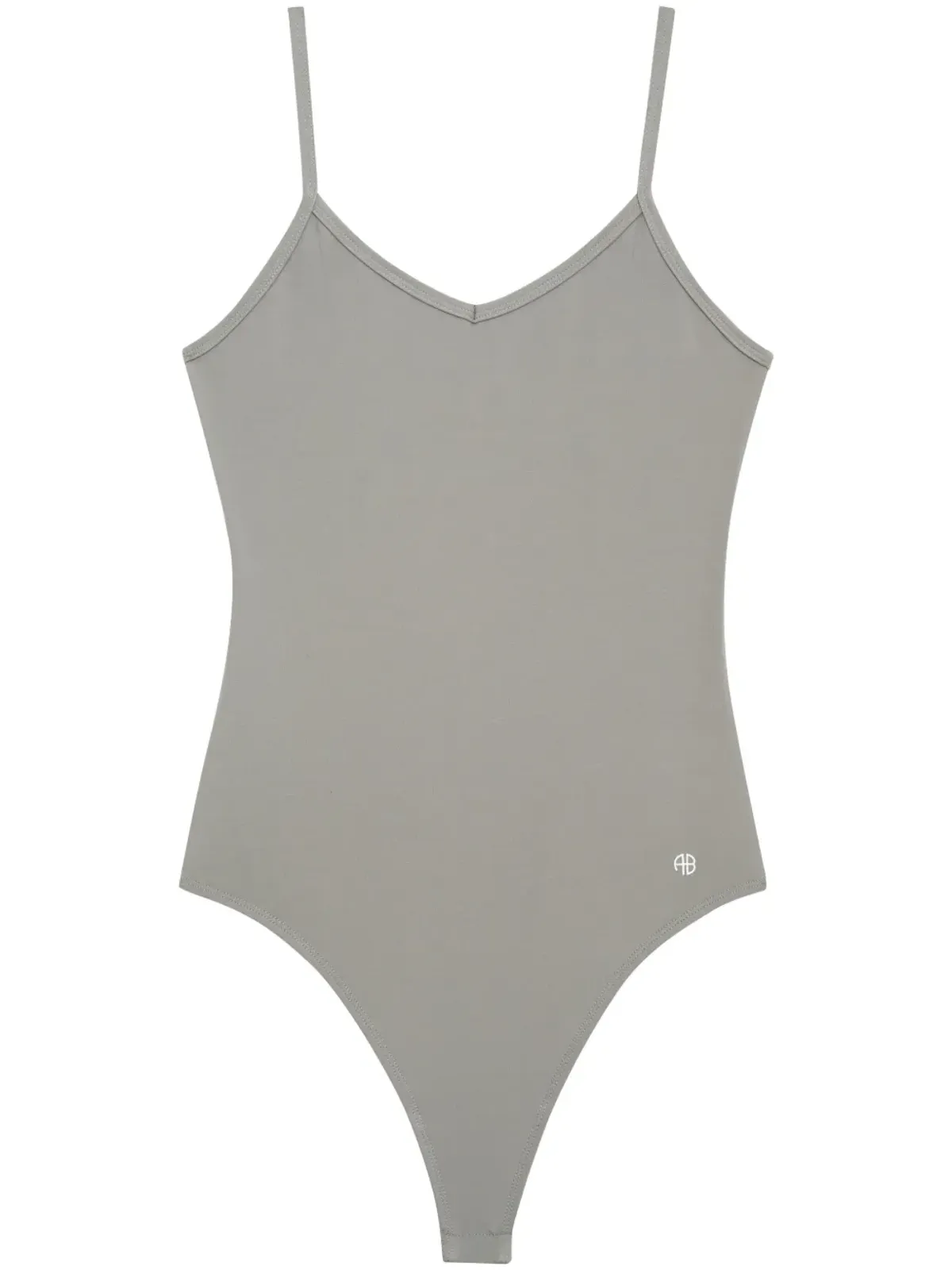 ANINE BING Alissa V-neck bodysuit - Grey - 画像1
