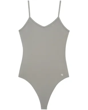 ANINE BING Alissa V-neck bodysuit - Grey - サムネイル1
