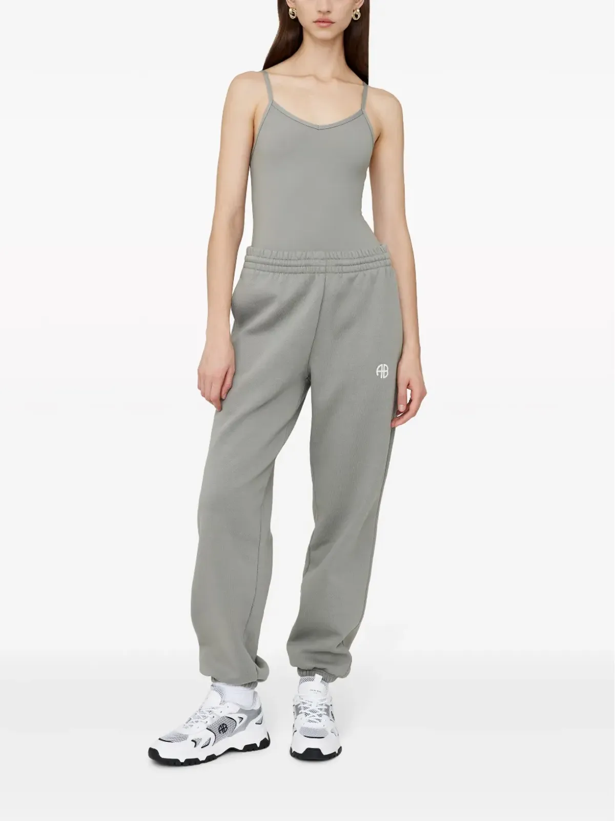 ANINE BING Alissa V-neck bodysuit - Grey - 画像3