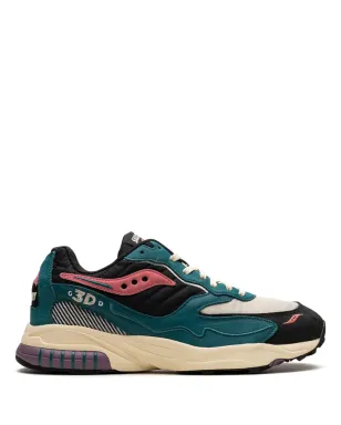 Saucony 3D Grid Hurricane ミッドナイトスイミング スニーカー - グリーン - サムネイル1
