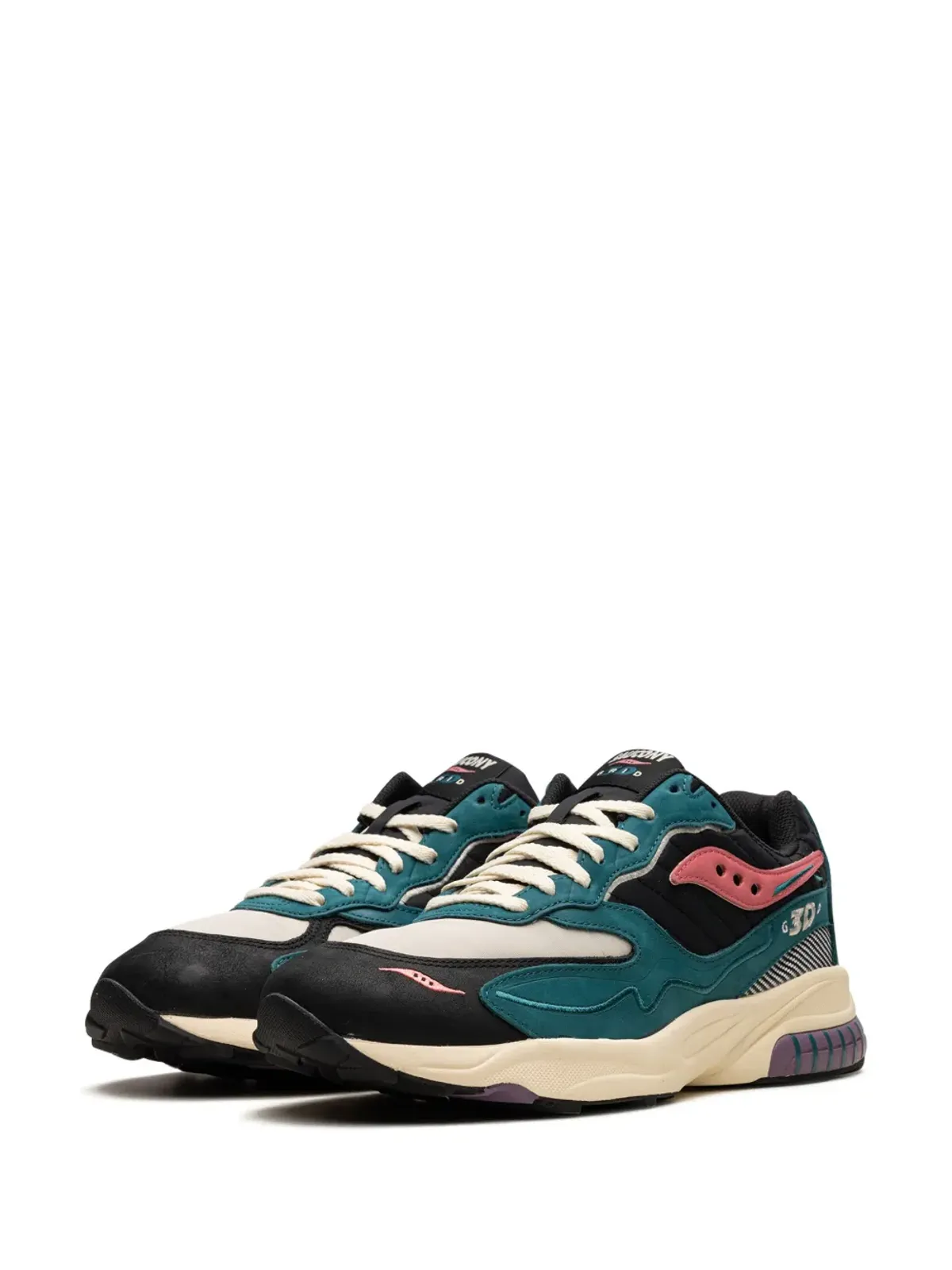 Saucony 3D Grid Hurricane ミッドナイトスイミング スニーカー - グリーン - 画像5