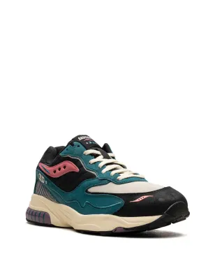 Saucony 3D Grid Hurricane ミッドナイトスイミング スニーカー - グリーン - サムネイル2