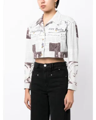 Christian Dior Pre-Owned 紙面柄クロップドジャケット - サムネイル3