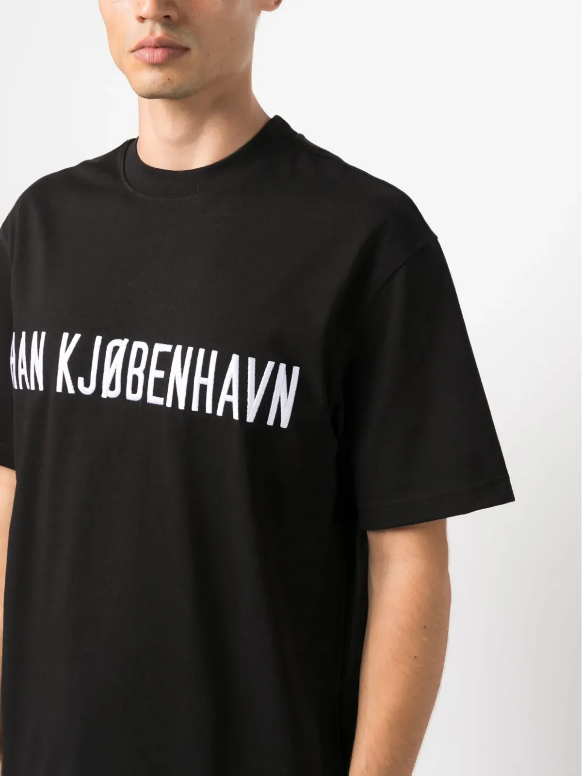 Han Kjøbenhavn ロゴプリント オーガニックコットン Tシャツ - 画像5