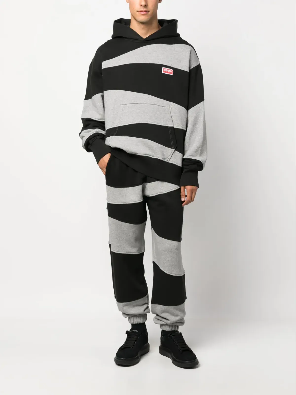 Kenzo パネルドコットンフーディー - 画像2