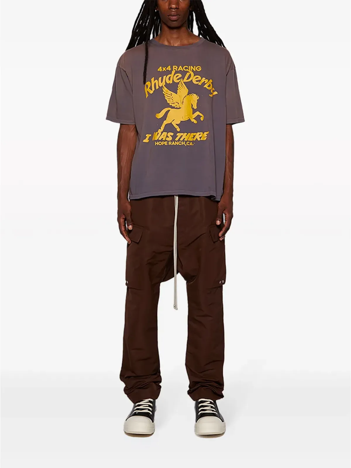 RHUDE Derby ロゴプリント Tシャツ - グレー - 画像2