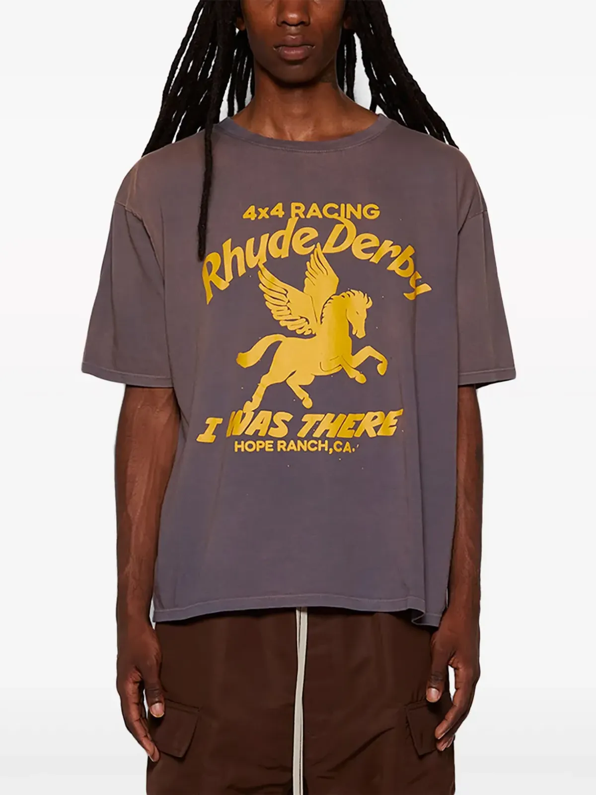 RHUDE Derby ロゴプリント Tシャツ - グレー - 画像3