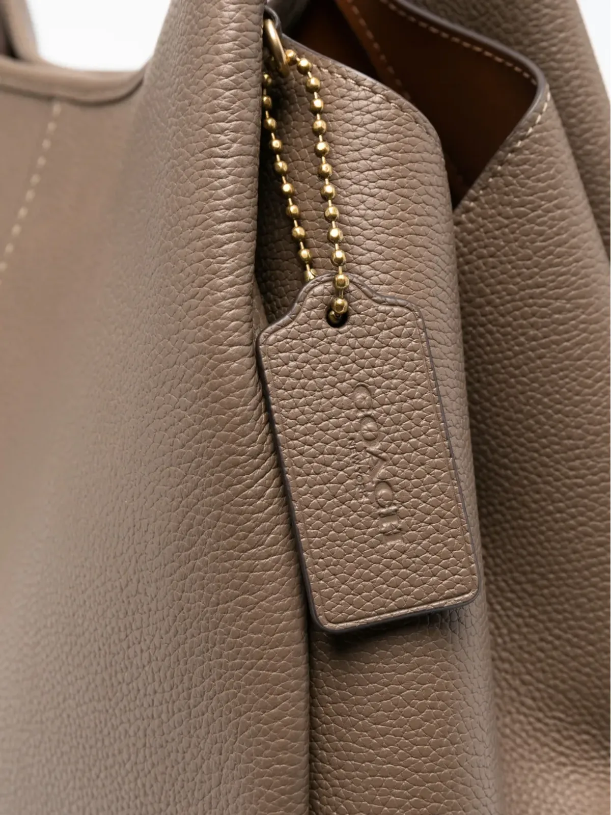 Coach Lana pebbled-leather tote bag - Brown - 画像4