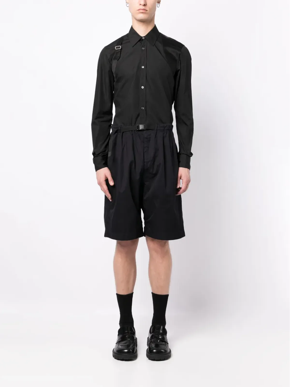 Comme des Garçons Homme プリーツディテール コットンショーツ - 画像2