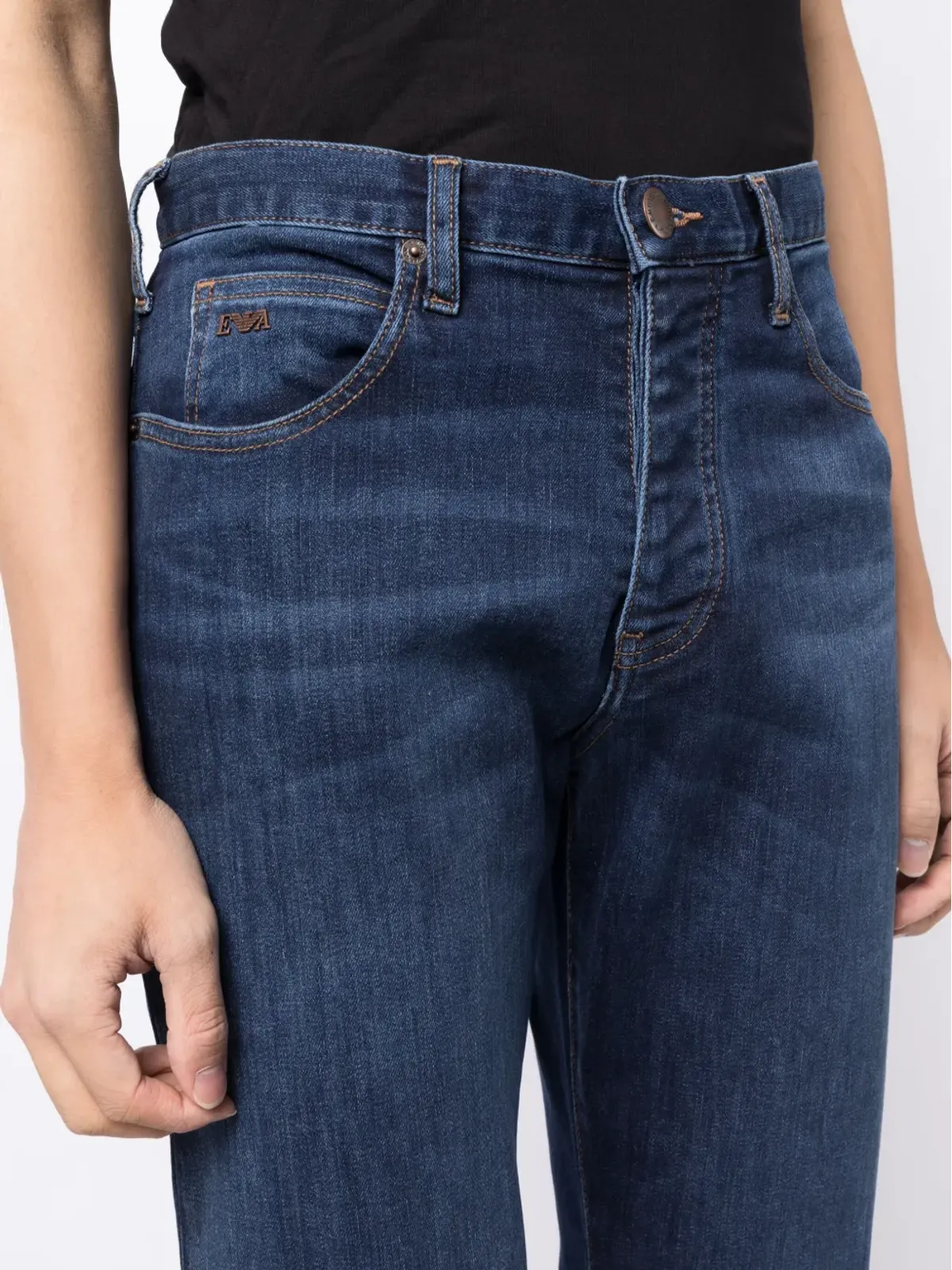 Emporio Armani J21ストレートジーンズ - ブルー - 画像5